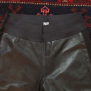 PAIGE Pants - Paige Leather And Stretch Pant - Large PAIGE Pants - Paige Leather And Stretch Pant - Large